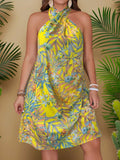 Vestido Plus Size Frente Única Palm