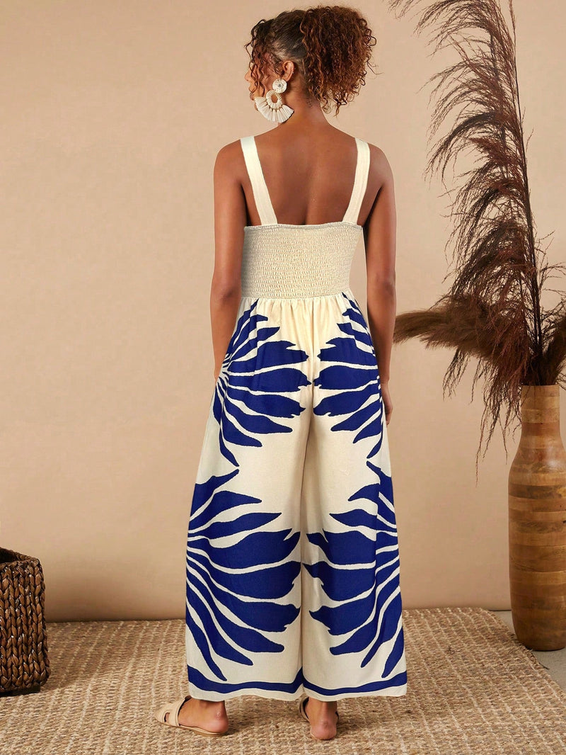 Macacão Pantalona Pamela Estampado