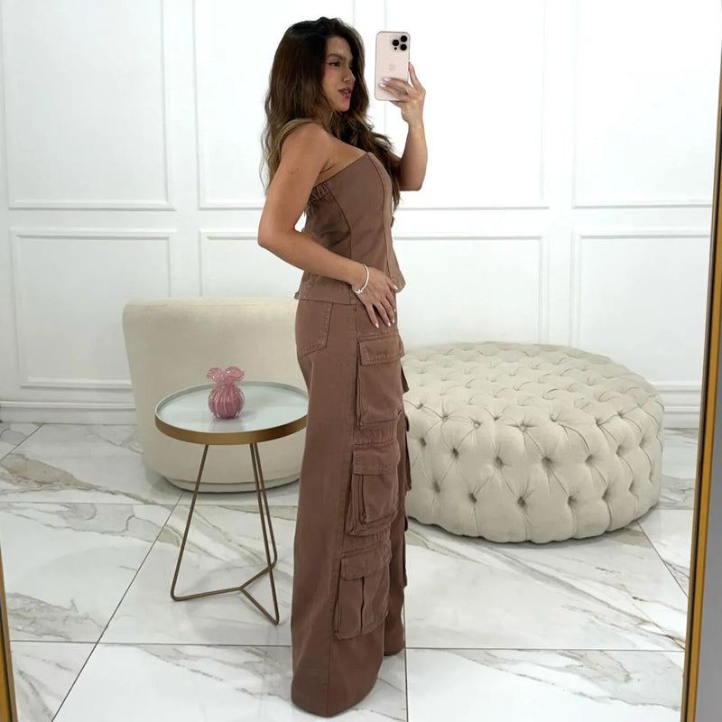 CALÇA KIM MOCHA