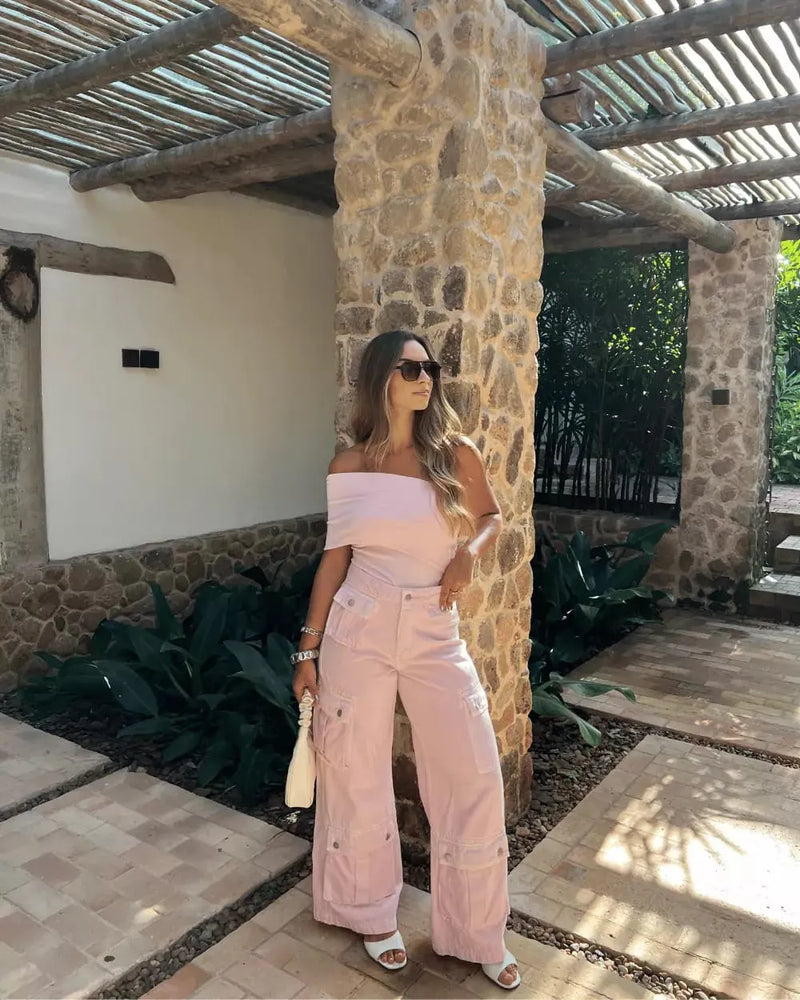 CALÇA VICK ROSA