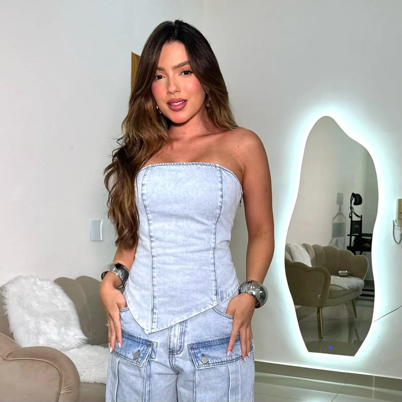CORSET MAYA JEANS CLARO